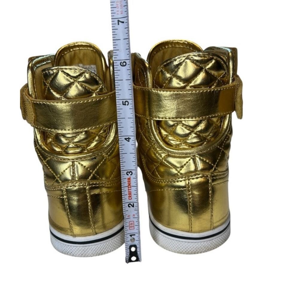 Vlado Atlas High Top Women's Gold Metallic Lace Up Fashion Sneakers Shoes Size 8 - Picture 9 of 15